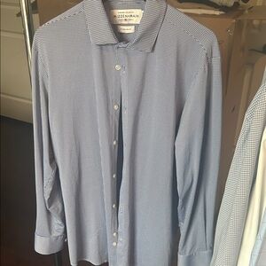 Mizzen+Main Navy Gingham Dress Shirt